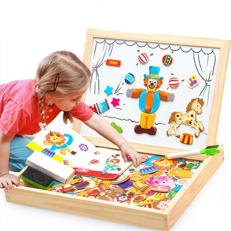 Educational Wooden Magnetic Puzzle - 31 x 23.5 x3.5cm (Approx)