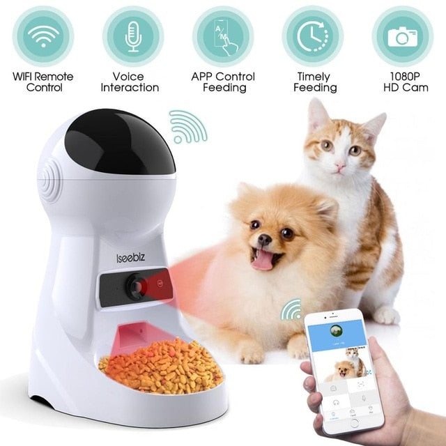 Alimentador automático para animais de estimação (Wİ-Fİ e controle da câmera)