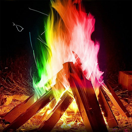 Poudre de feu magique - Flammes colorées